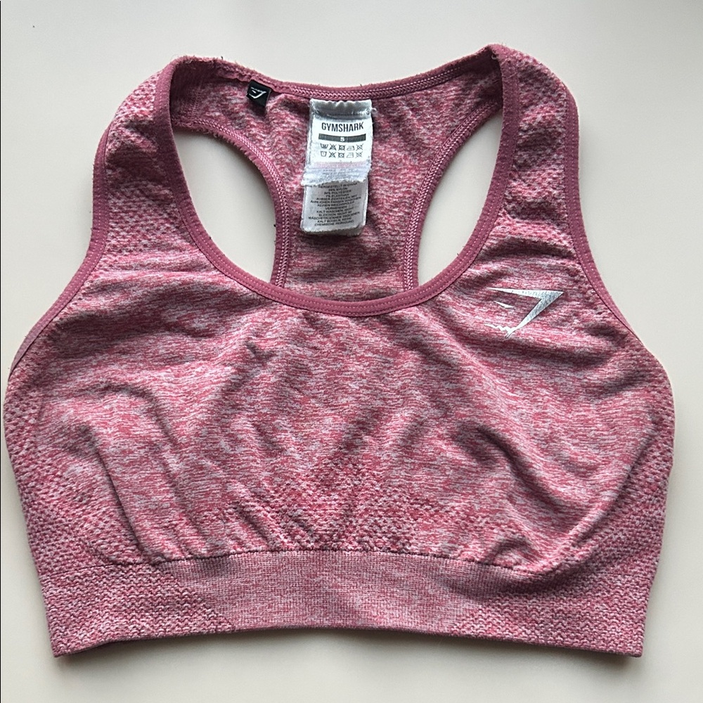 Gymshark Heathered Pink Sports Bra